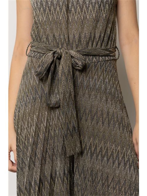 Tuta lunga plisse' in jersey fantasia lurex KAOS | SPJMA015/5022